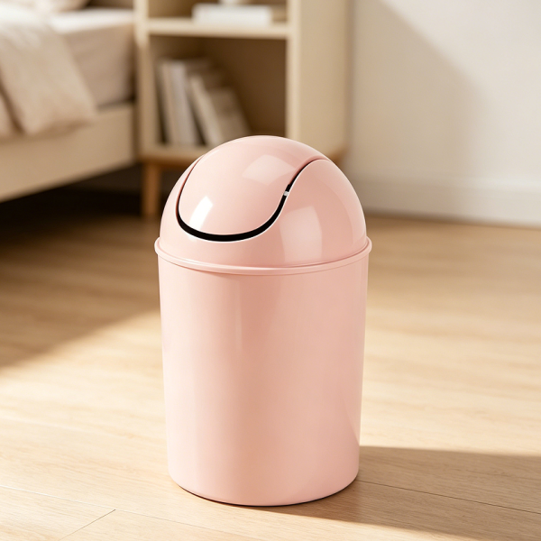 Pink 1.25-Gallon Mini Swing-Top Kitchen Can