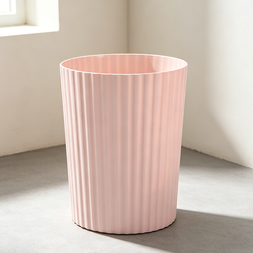 14 Pink 1.8-Gallon Round Plastic Bin Bathroom - Image 1
