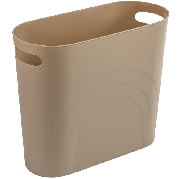 Khaki 3.5-Gallon Slim Plastic Bin Handles