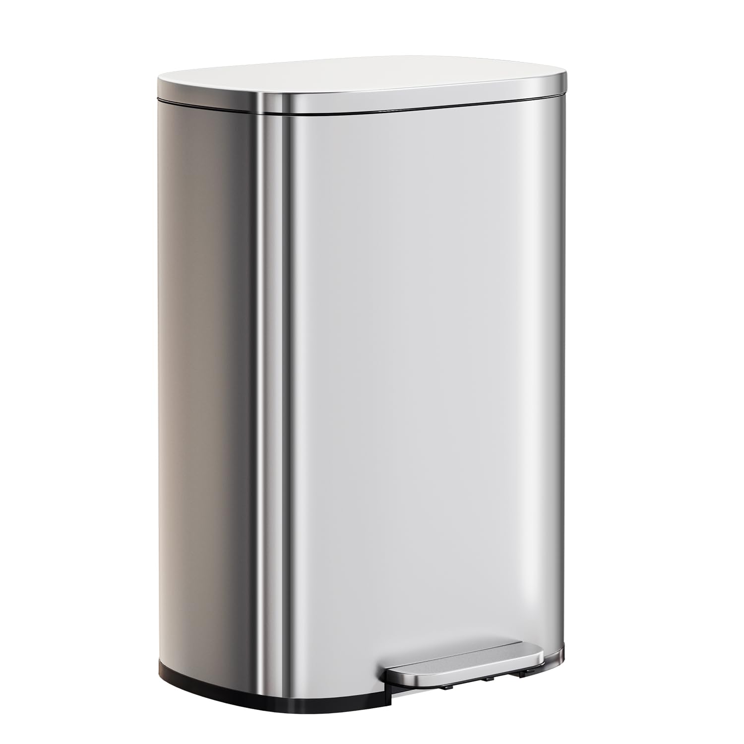 Version 1.0.0 Stainless 13-Gallon Recycling Step-Pedal Bin - Image 1