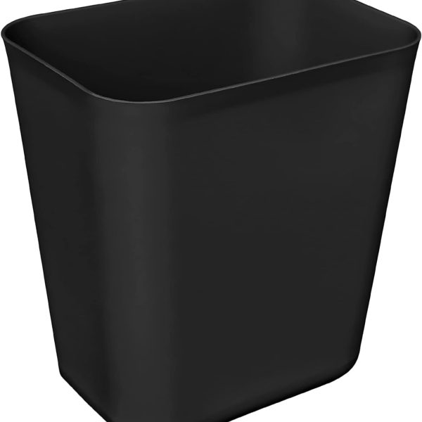 Black 3.5-Gallon Rectangular Plastic Bin Desk