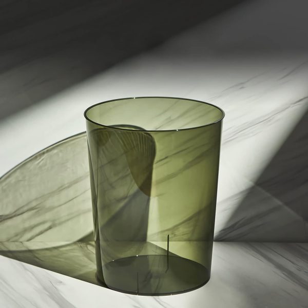 Clear Green 1.5-Gallon Round Plastic Bin