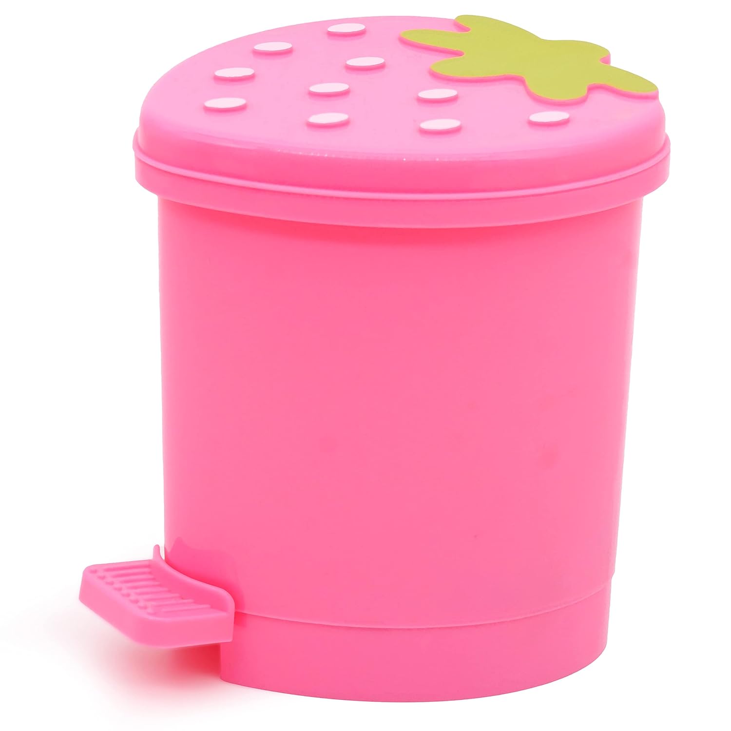61jiehKpK1S._SL1500_.jpg Pink Strawberry Swing-Lid Desktop Trash Can - Image 1
